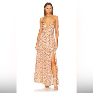 Ryliana Dress in Rust & Lilac Floral | ASTR the Label